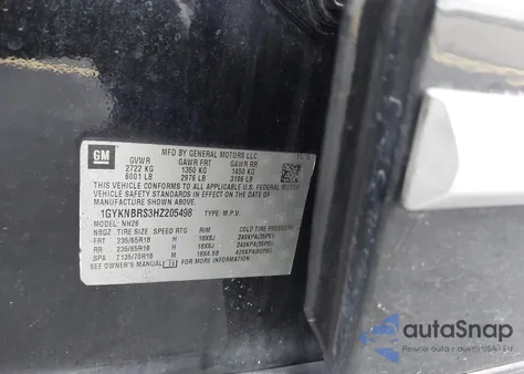 2017 Cadillac Xt5 Luxury из США, поврежденный, VIN 1GYKNBRS3HZ205498